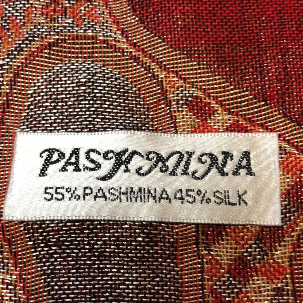 Metallic Pashminia with fringe
